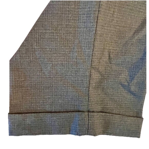 Ralph Ralph Lauren Charcoal Gray Micro Checks Pleated Cuffed Dress Pants 36 x 34 - Picture 4 of 13